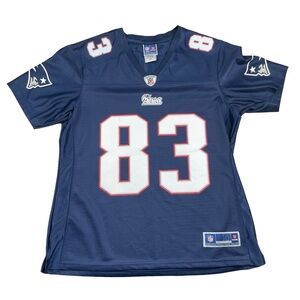 New England Patriots Wes Welkey Jersey Men Size Medium NFL PRO LINE Blue